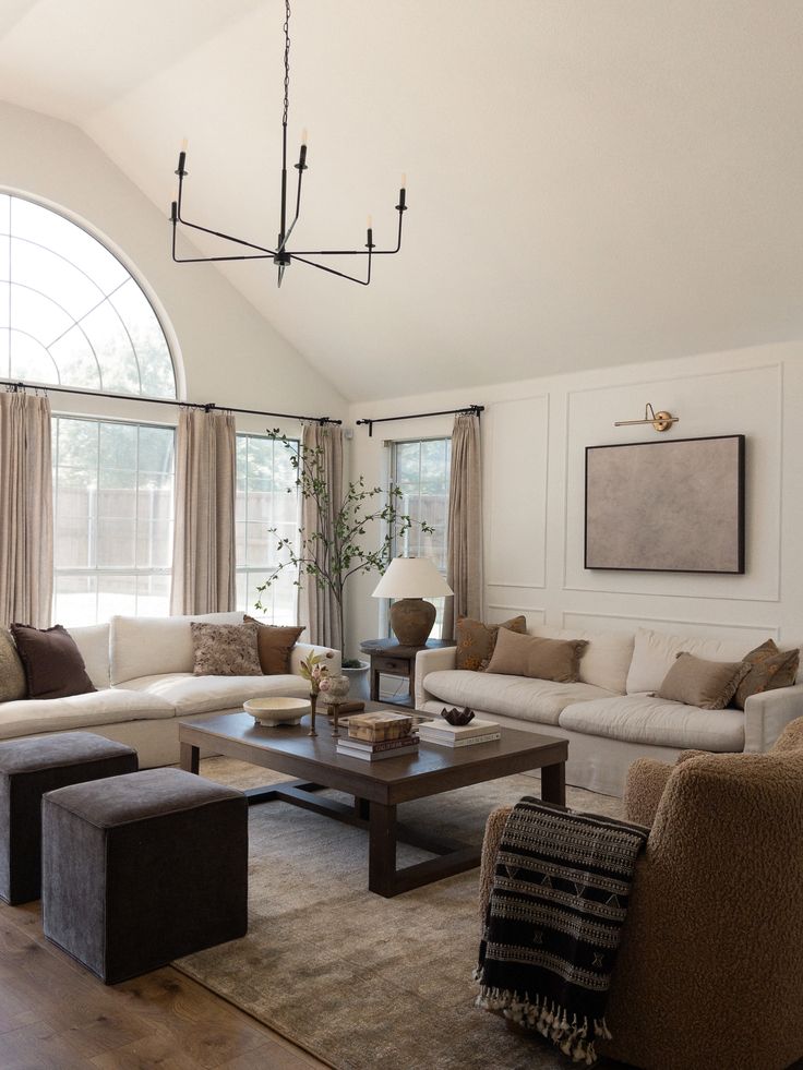 Organic Modern Living Room With Brown Accents - Loves frFom Bet