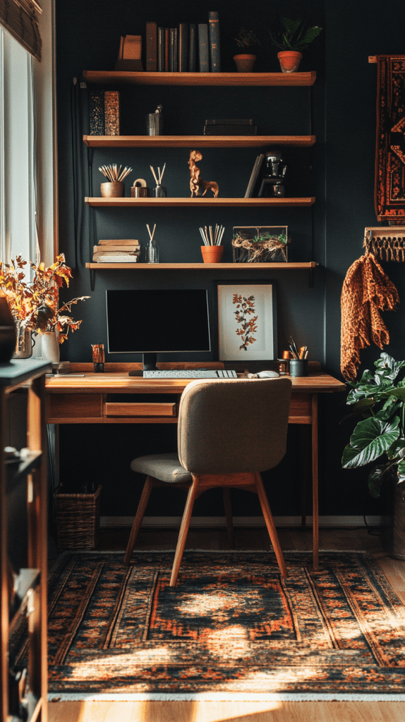 mid century modern style fall home office decor - Loves From Bet