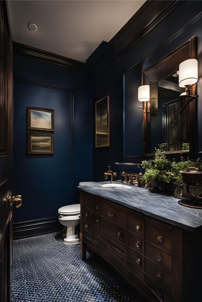 Moody bathroom ideas - Modern-Vintage Loves From Bet