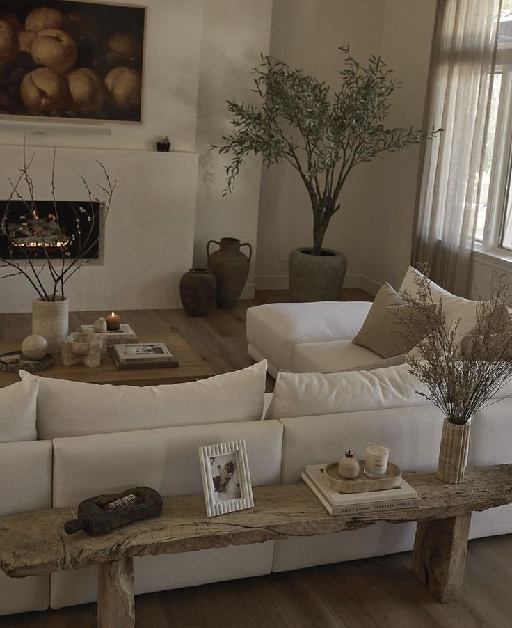 Organic Modern Living Room With L Shaped Couch - Loves From Bet