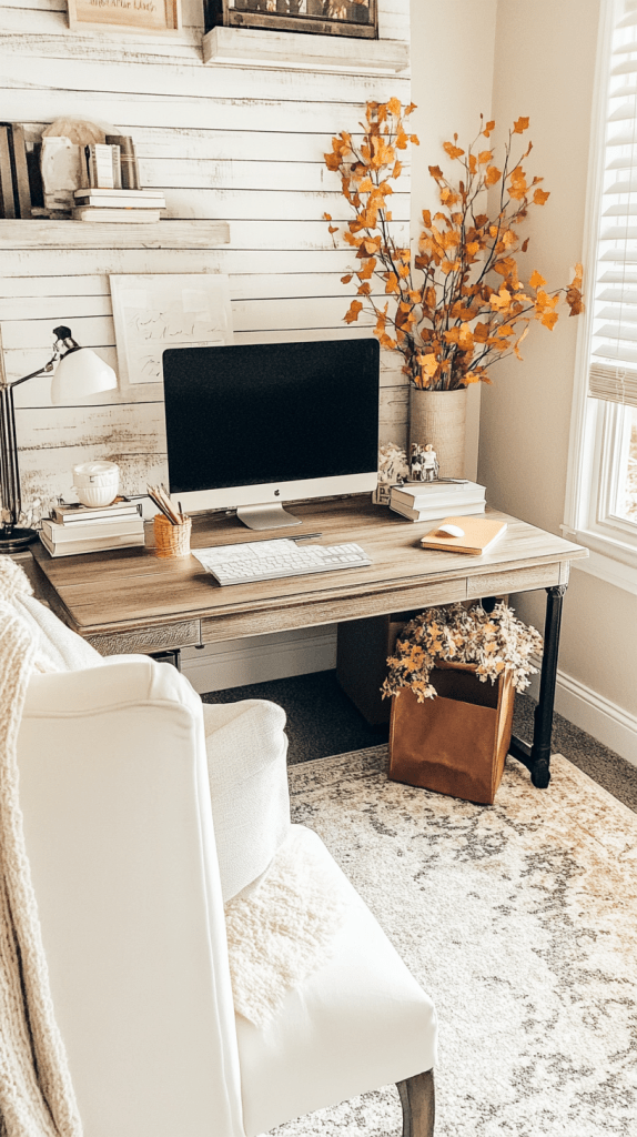 modern farmhouse style fall home office decor - Loves From Bet