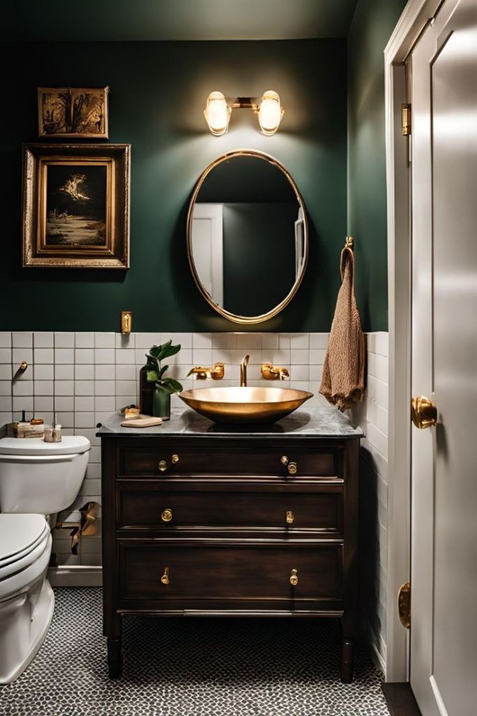 Moody bathroom ideas - Modern-Vintage Loves From Bet