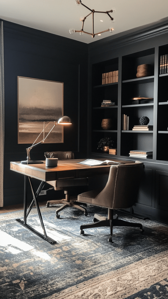 dark and moody fall home office decor - Loves From Bet